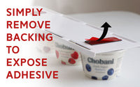 Simply remove backing to expose adhesive