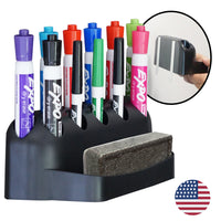Marker Holder for Dry Erase Markers and Dry Eraser - Capacity 11
